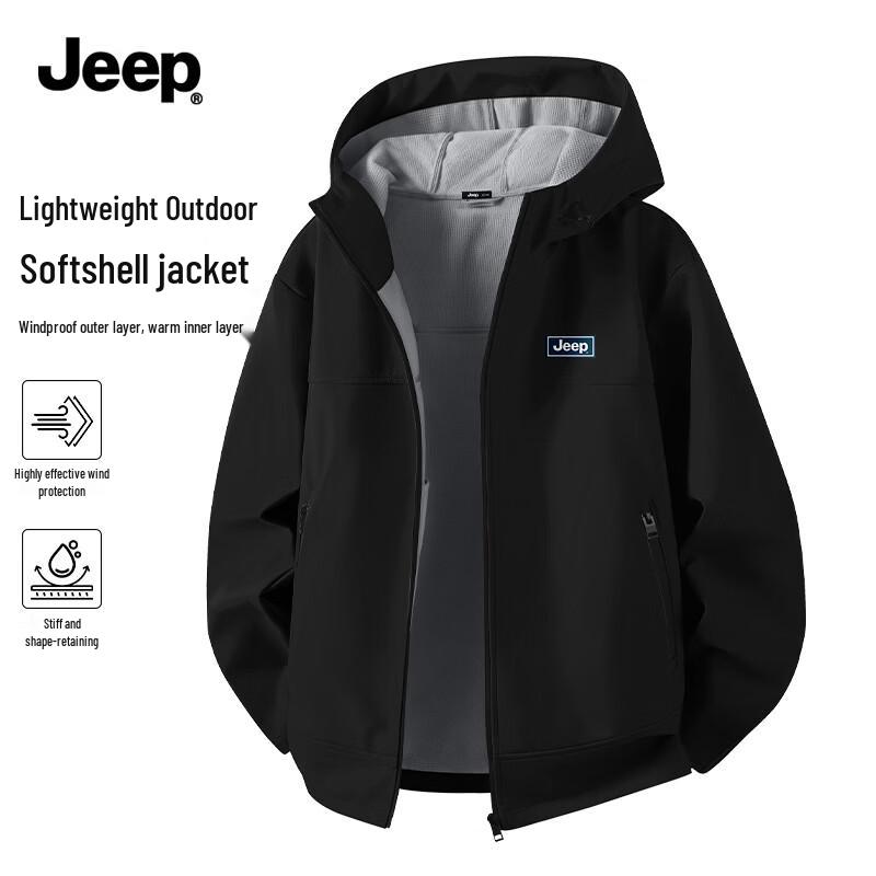 JEEP Men s Spring Outdoor Breathable Windproof Waterproof Jacket 4XL