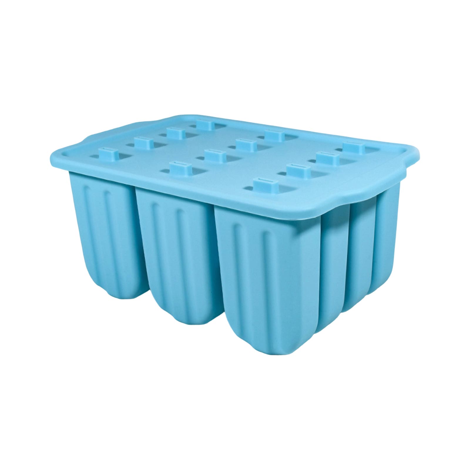 12 Cavity Silicone Popsicle Mold, Easy-to-demold Silicone Ice Mold, Ice Cream Mold With Lid One Size