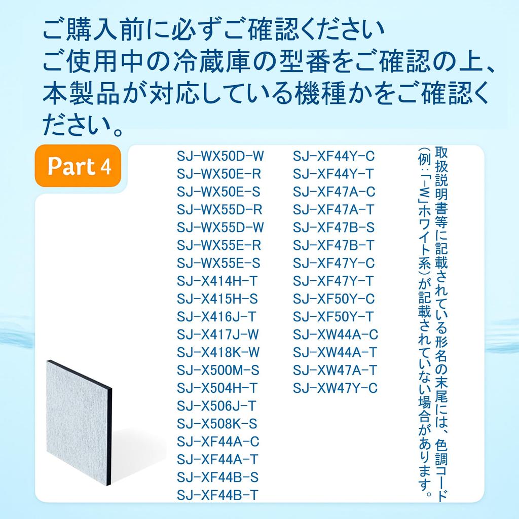 Compatible Sharp Refrigerator Ice Maker and Water Purification Filter Number Safety Tested In Pack of (Part 201337-0093H / 201337-0093) [Food Japan]