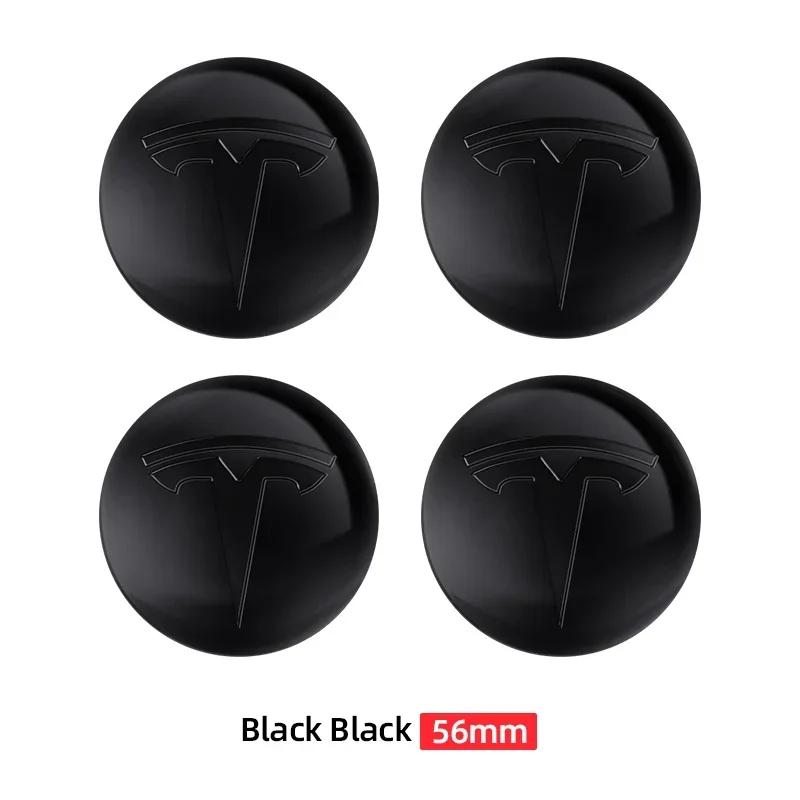 Car Sticker Tesla 4pcs 56mm Hub Cap Center Cap Logo High Quality Sticker for Tesla Model 3 Y S X Personalized Emblem Sticker Car