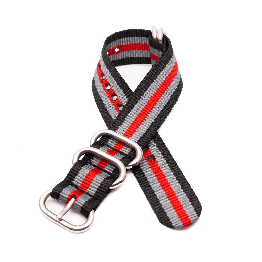 Silver Smooth Oval Buckle Nylon Watch Strap - Waterproof E-commerce Source Watch Band