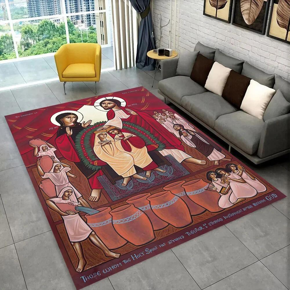 3D Africa Ethiopian Painting Art Carpets Cartoon Area Rug ,Carpet for Home Living Room Sofa Doormat Decor,Non-slip Floor Mats