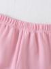 Girls' Two-Piece Outfit: Stylish & Cute Spring/Summer Set featuring a Pink Crew-Neck Tank Top with 3D Pleated Bow Accent, Paired with Loose-Fit Shorts