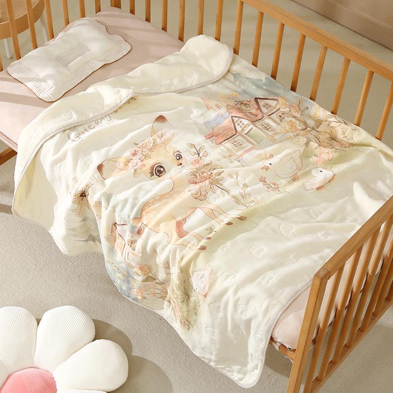 Class A Newborn Bath Towel - Pure Cotton, 6-Layer Gauze, Quick-Dry, Highly Absorbent