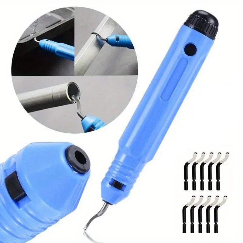 11PCS/Set Rotary Deburr Blades Set With Handle Hand Deburring Tool Trimming Knife Scraper Edge Chamfer Trimming Tools Kit