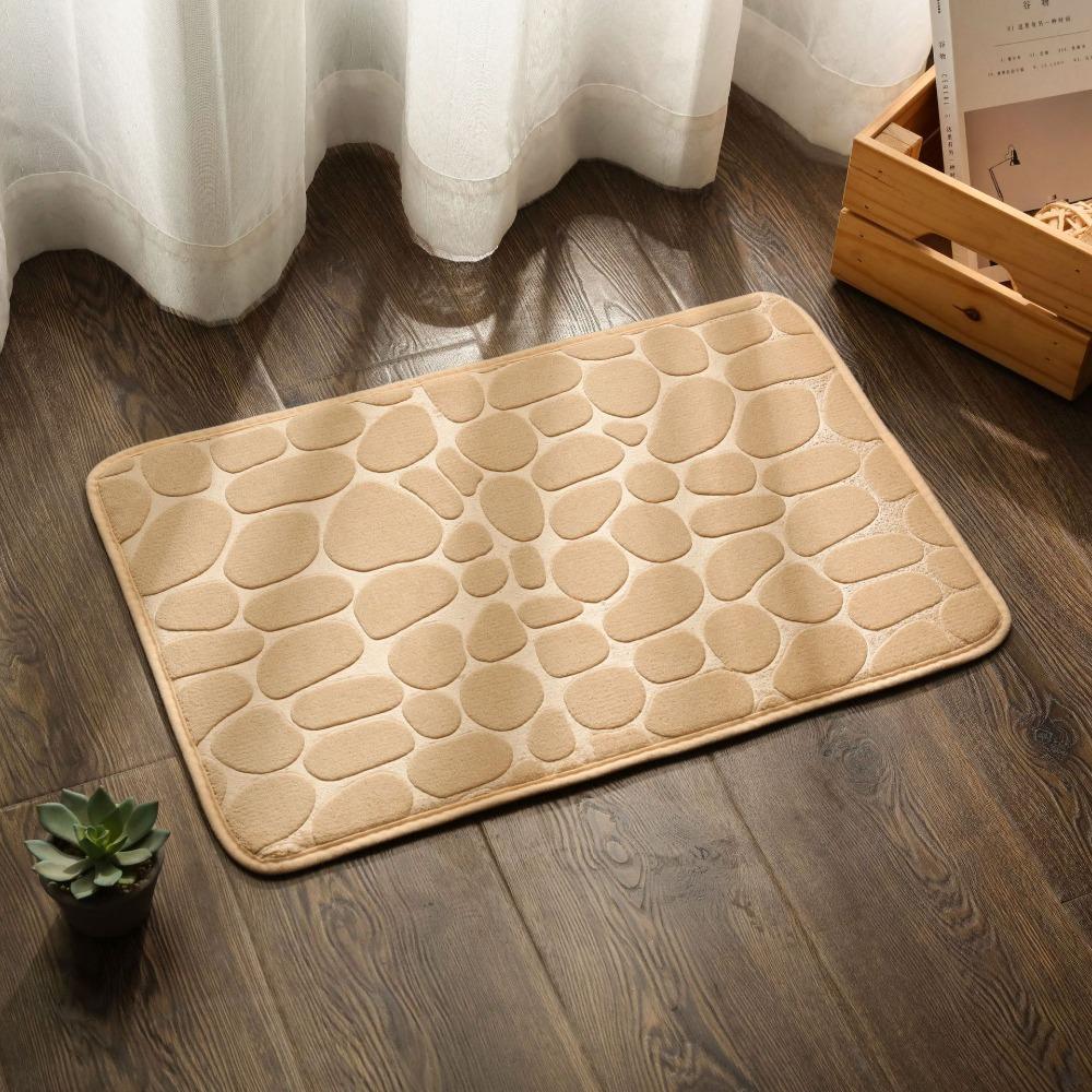 Non-slip Bathroom Bath Mat Non-slip Carpets In Wash Basin Bathtub Side Floor Rug Shower Room Doormat Memory Foam 3D Pad