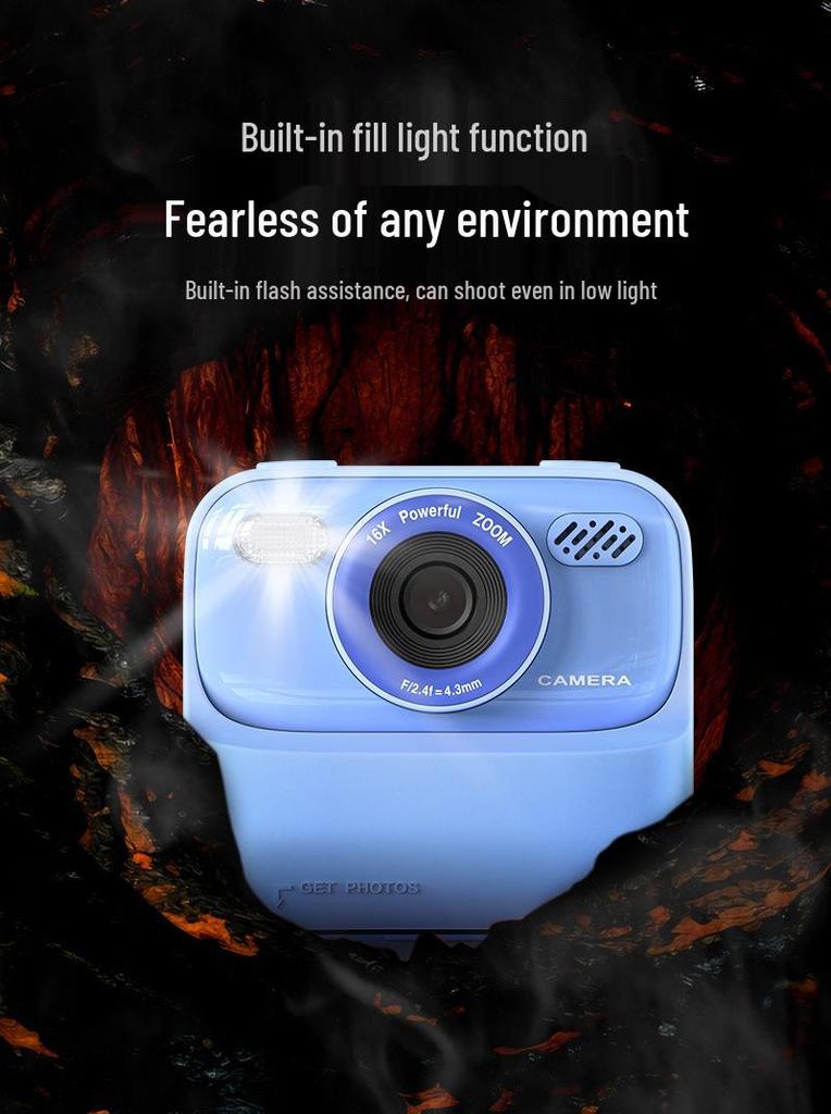 Instant Print Kids' Mini Digital Camera with Video Recording