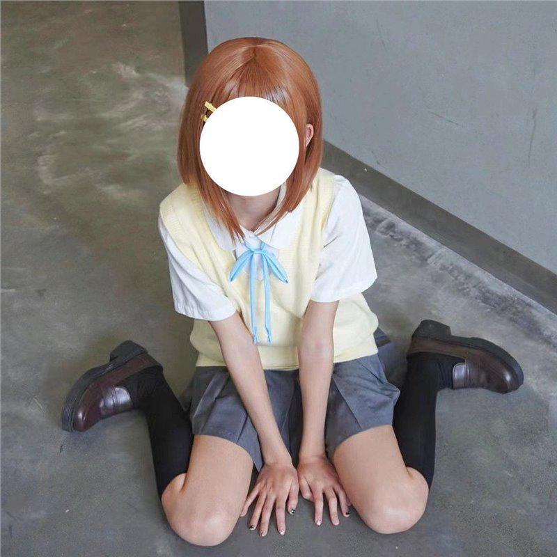 Azusa Nakano Mio Cosplay JK Uniform Set: Campus Style Knit Dress & Skirt