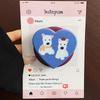 Filin Heart Puppy Rabbit Magsafe Magnetic Phone Holder: Retractable, Foldable, Strong Air Cushion Design.