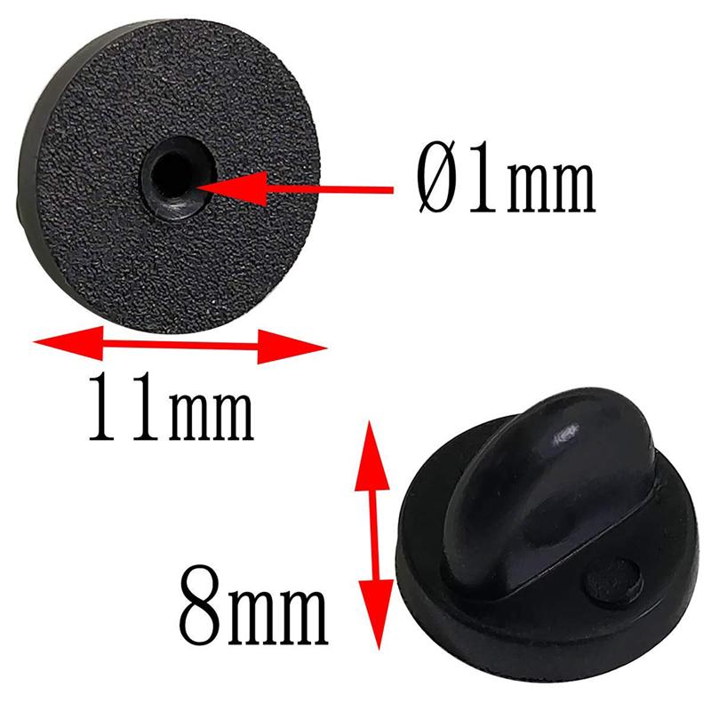 50pcs/100pcs Rubber Brooch Buckle Button Clasp Pin Backs Clutch Care Cap Nail Tie Back Stoppers Squeeze Badge Holder Jewelry Accessories