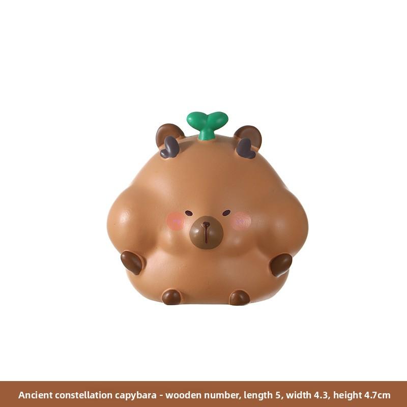 Resin Figurine Creative Tabletop Small Decorative Item Cartoon Otter Home Decoration Item Resin Handicraft