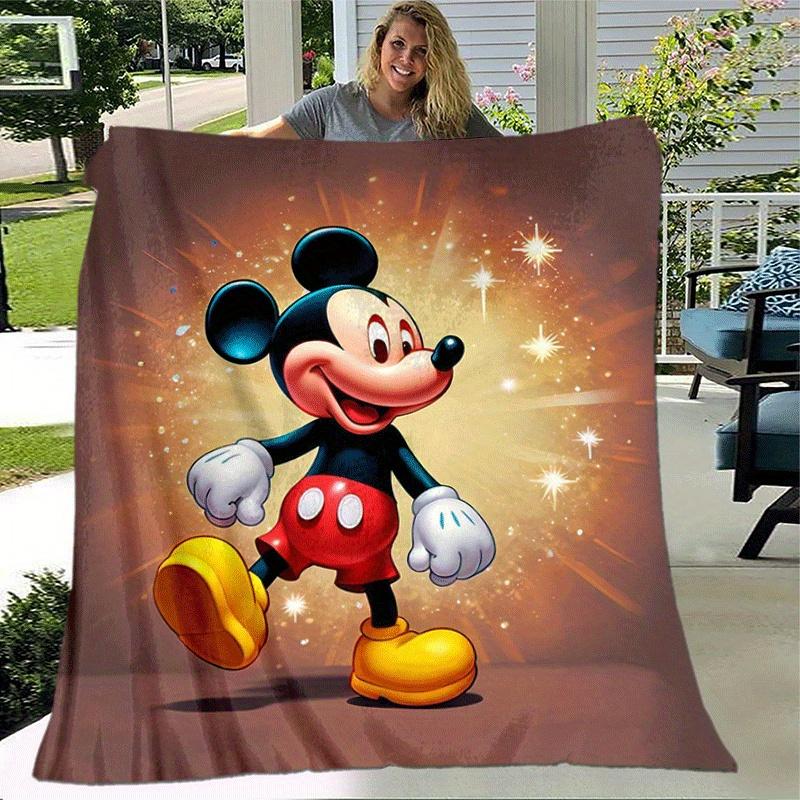 1pc Mickey Printing Blanket - Soft, All-Season Throw for Living Room, Bedroom,Personalized Gift with Adorable Cartoon Design