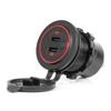 Car Charger with USB Sockets, Waterproof, with Switch, 2x USB-C, 12V, 24V AMIO-04224