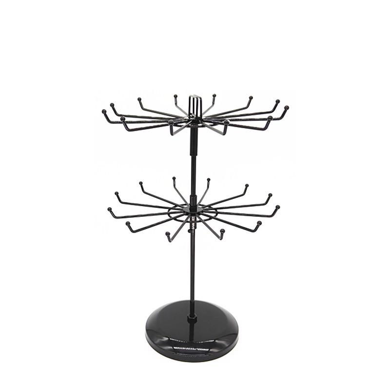 Rotating Desktop Jewelry Display Rack with Free Shipping - Keychain, Bracelet, Mobile Pendant Storage.