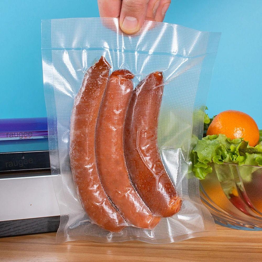 20Pcs High Quality Clear Embossed Vacuum Bags Heat Sealing Frozen Heatable Food Saver Bags Vacuum Sealer Bag for Vac Storage