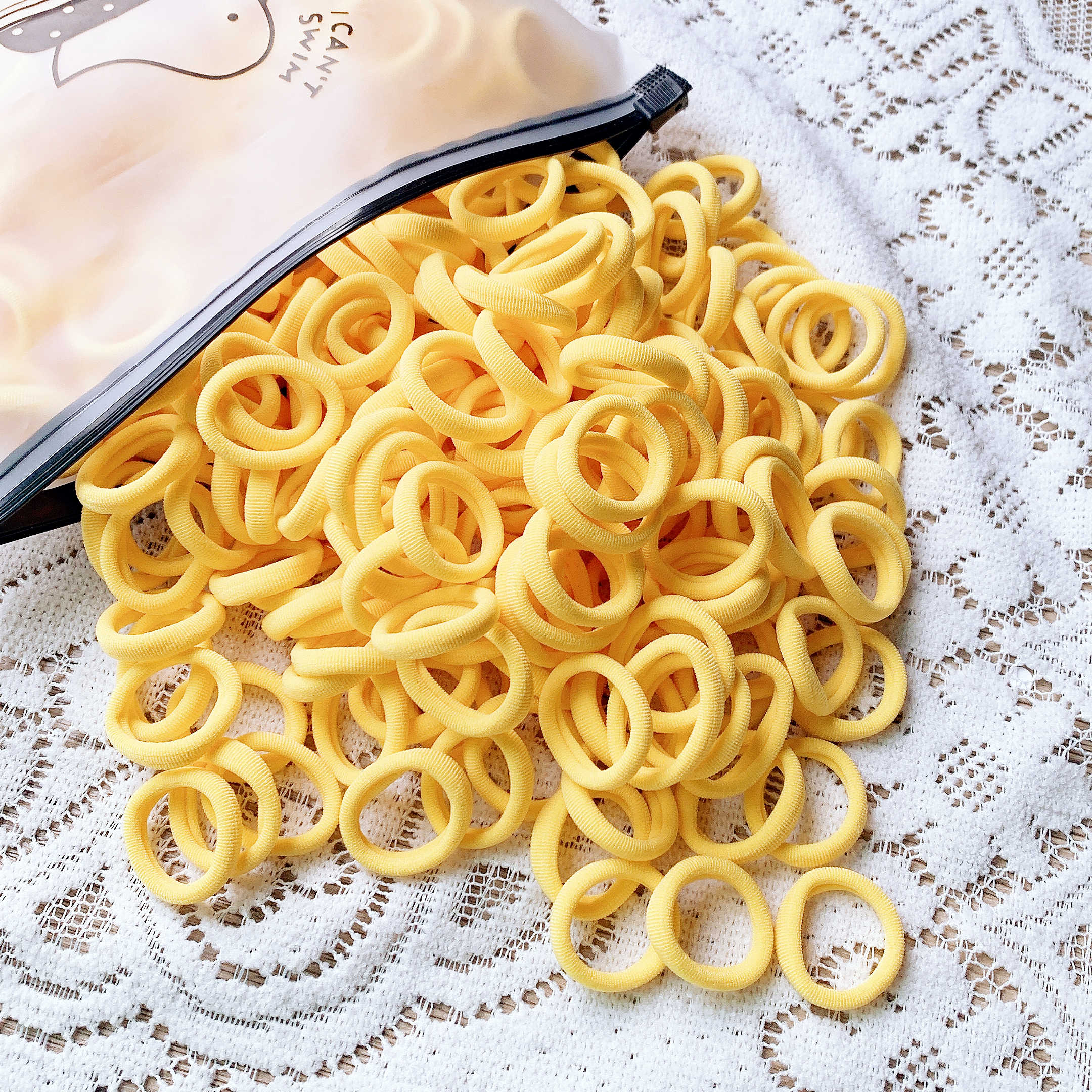 

YANRONG 100 шт. цветные хлопковые мягкие эластичные ленты для волос, аксессуары для волос для девочек, держатель для хвоста для маленьких детей, резинка для волос, нейлоновая повязка на голову, новинка