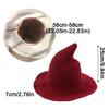 Women Witch Hat Wizard Hat Halloween Witch Pointed Hat Knitted Wool Cap Adult