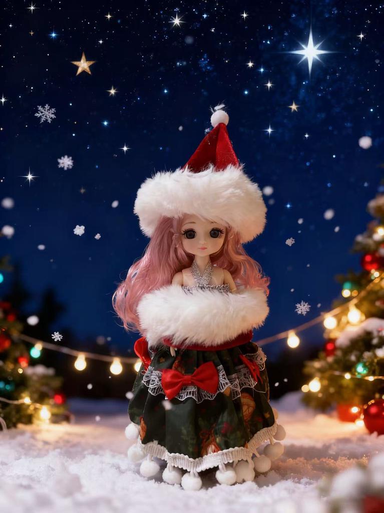 9-Inch Electric Fashionable Christmas Princess Doll With Led Lights And Music, Princess Toy Sets For Girls And Children, Exquisite C