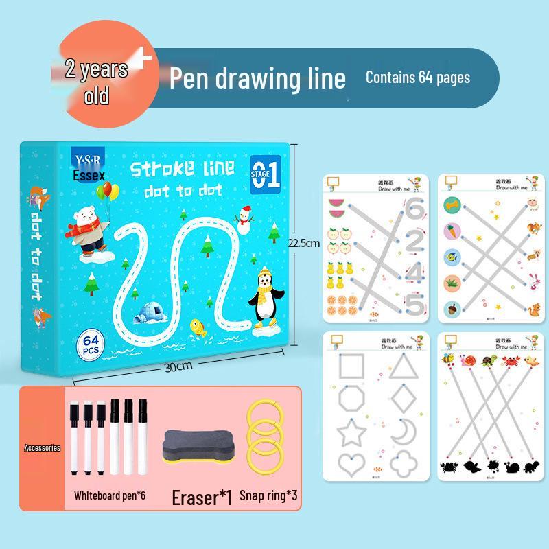 Penmanship & Logic Puzzle Calligraphy Practice Workbook for Early Education