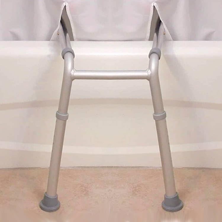 YISURE Split Shower Curtain for Bath Sliding Transfer Benches, White Polyester 80x74 Bath Curtain with Two 13.4x11.8-Separated-Away Slits at Bottom,