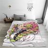 Mitsuri Kanroji And Iguro Obanai Blankets Soft Warm Flannel Throw Blanket Plush For Bed Living Room Picnic Travel Home Couch