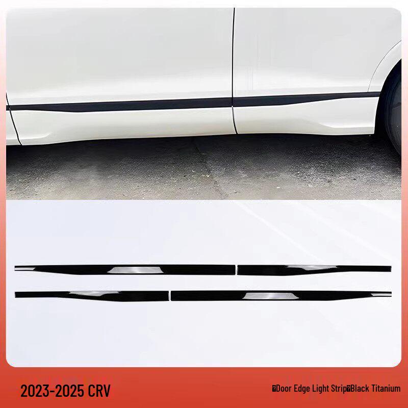 Honda CRV Haoying B-Pillar Door Trim: Black Chrome Strips