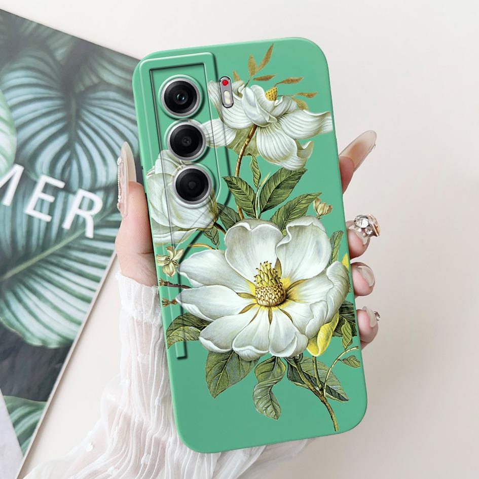 For Tecno Camon 40 Case Camon40 Pro Cover New Fashion Flower Daisy Pattern Soft Silicone Protector For Tecno Camon 40Pro 5G Capa