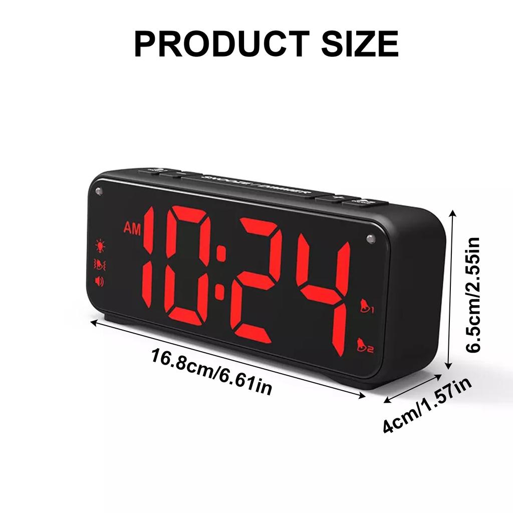 Multifunctional USB Charging Vibrating Alarm Clock with Bed Shaker for Heavy Sleepers with Strong Vibration