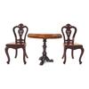 Moin Moin Miniature Furniture 1/12 Scale Table and Chair Set Retro Antique Brown Wood Dollhouse Accessories
