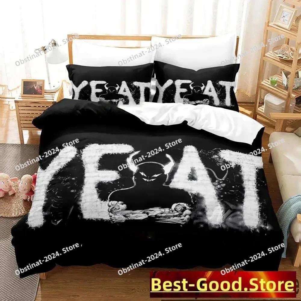 3D Yeat Rapper Bedding Set Duvet Cover Full Queen King Size Pillowcase Bed Printed Bed Set Aldult Kid Bedroom Single Twin