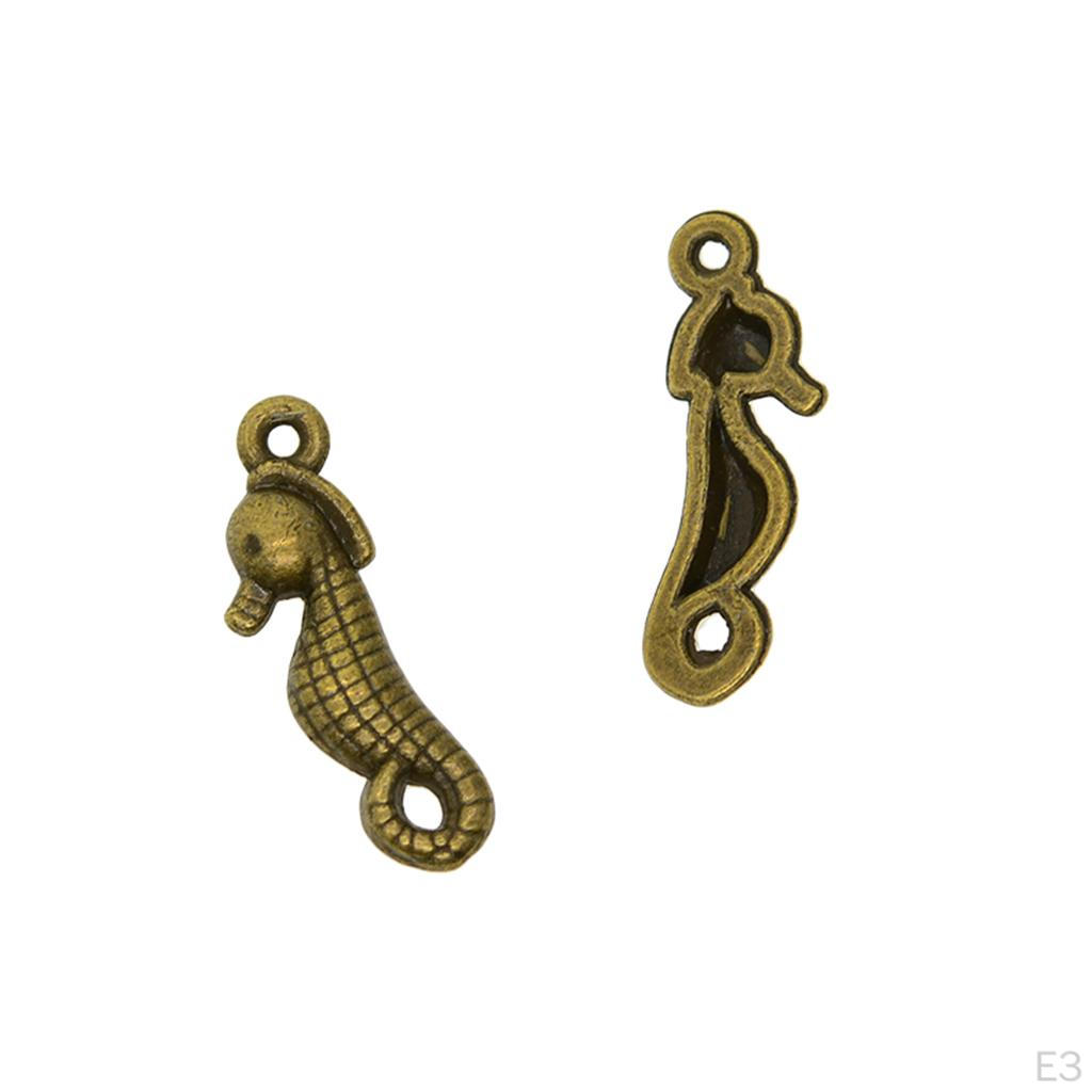 100Pcs Alloy Sea Horse Pendant Charmsfor DIY Necklace Findings Women Jewelry