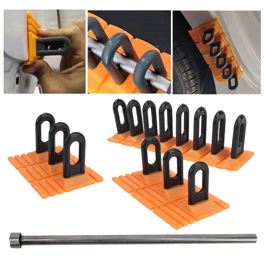 Auto Dellen Ausbeulwerkzeug Set Karosserie Lackfreies Klebe Reparaturwerkzeug 90° Biegbares Zuschneidbares Block-Kit Zubehör Motorrad Universal