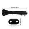 Weatherproof Privacy Screen Fasteners Fixation Mounting Clips with Cable Ties for Outdoor Garden Fences Balcony Railings