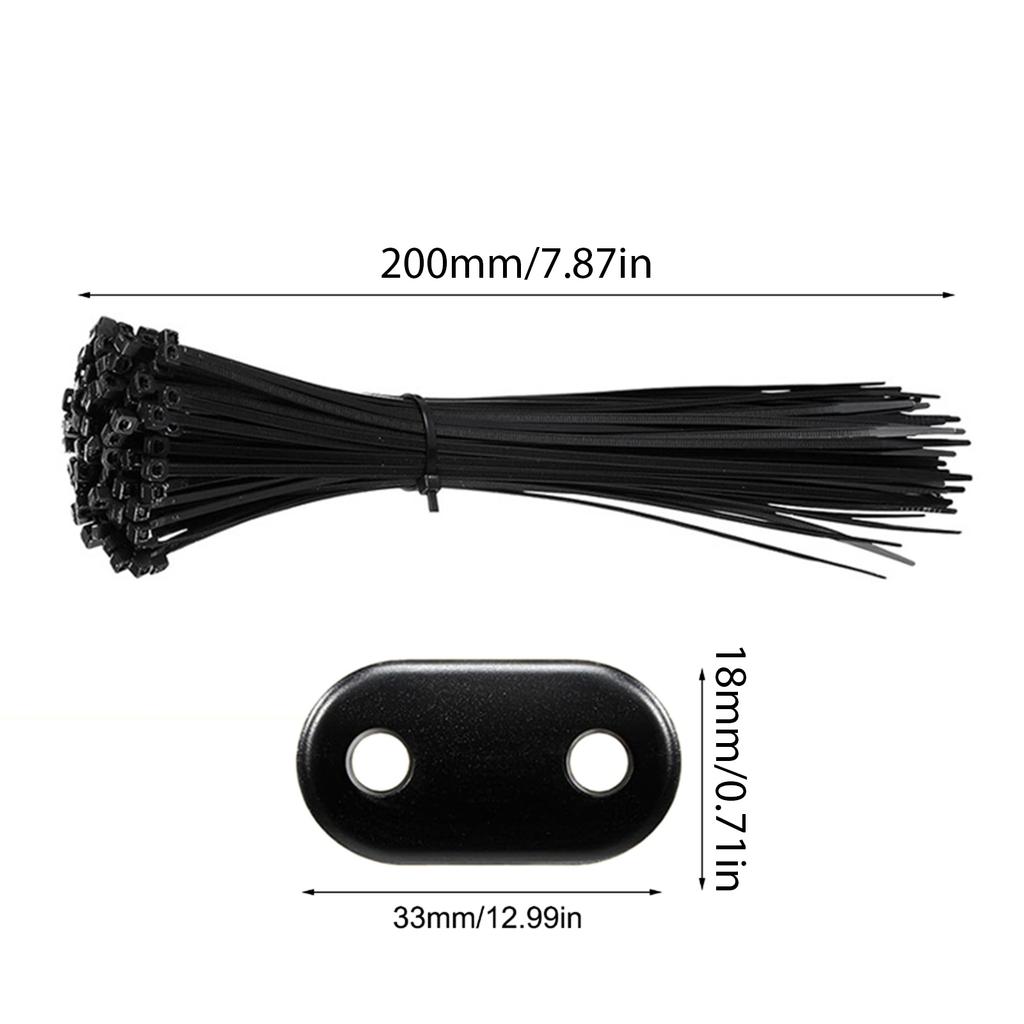 Weatherproof Privacy Screen Fasteners Fixation Mounting Clips with Cable Ties for Outdoor Garden Fences Balcony Railings