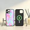 Laser Style Phone Case For iPhone17,16,15,14,13,12,11 Plus,Pro Max Magnetic For Magsafe Wireless Charging