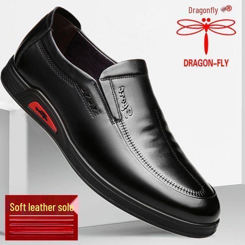 Libelle Herren Echtleder Slipper Lässige Sommerschuhe - Weiche, Atmungsaktive Sohle