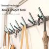 Wall-Mounted Coat and Clothes Hook – No-Punch Behind-Door Wardrobe Rack for Entrance and Hallway