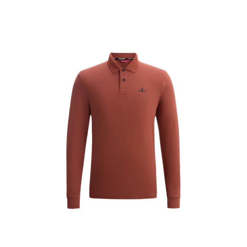 Bianlefen Men's Long-Staple Cotton Long-Sleeve Polo Shirt