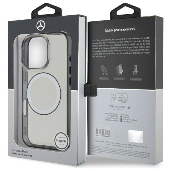 Mercedes Mehmp16L23Huokc Iphone 16 Pro   6.3 Transparent Hardcase Printed Logo Magsafe