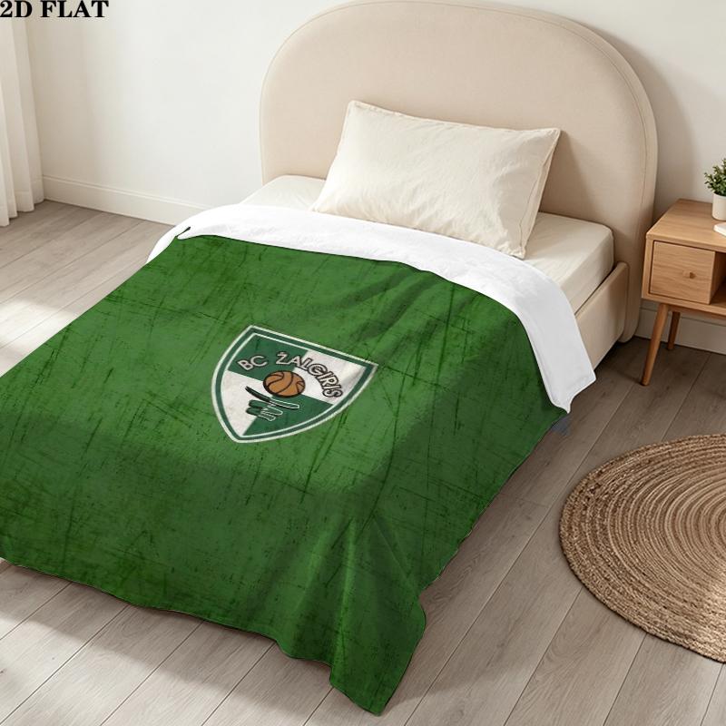 Fk Zalgiris Print Flannel Blanket, High quality Comfortable for All Seasons, Home Decor, Warmth and Comfort, Perfect for Christmas Gifts