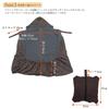 Nippon Atex Huguenot Pocketable 2WAY Cape Cold Protection Cape that can be used with baby carrier and stroller Compact Type Brown 0 months ~ 01-115