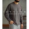 iUnclexi Classic Cotton Heavyweight Long-Sleeve Embroidered Tee