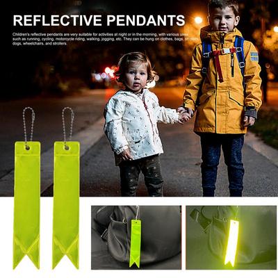 Reflective Tags 10pcs Child Safety Reflective Pendants Highly Visible Night Walking Safety Gear PVC Reflective Tags Bag Pendants