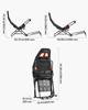 Portable Racing Wheel Stand, Foldable & Adjustable Steering Sim Wheel Stand, 470 mm Seat Inner Width, Compatible with Logitech G923/G920/G29,