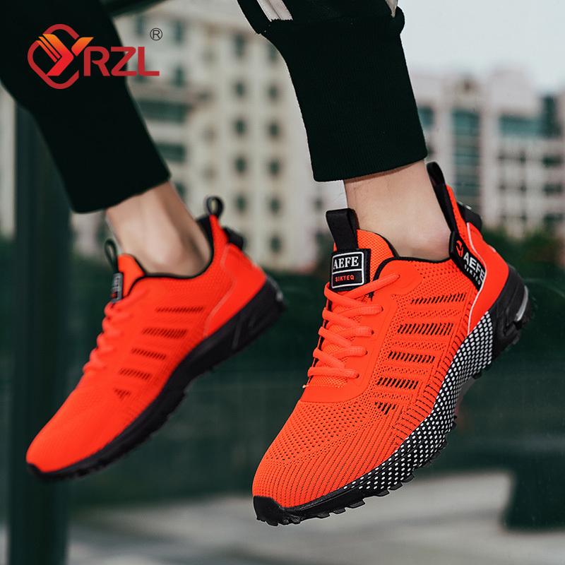 YRZL Mens Running Sneakers High Quality Breathable Wear Resistant Men's Sports Shoes Male Lace Up Fashion Classic Man Sneakers