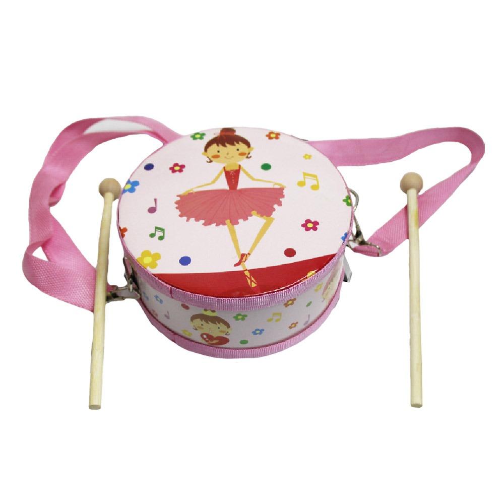 Double Sided Children's Drum Toy Wooden Material Musical Instrument Drum  Rhythm Development
