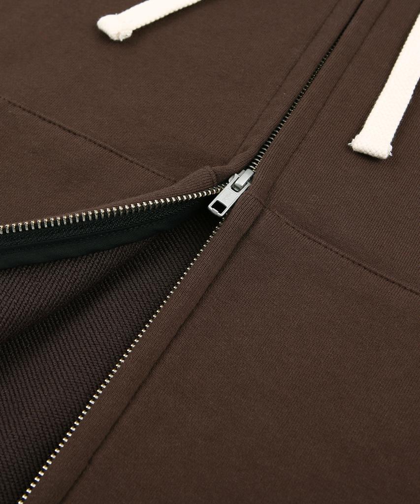 Gainsboro 2Way Signature 1 Zip-Up Hoodie_Brown