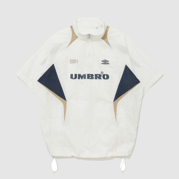 Umbro Hbl Bloke Short Sleeve Stand Neck Anorak White (Uq223Cwt52) (B Type)