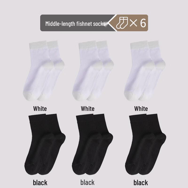 LangSha Women s Pure Cotton Mid-Calf Socks
