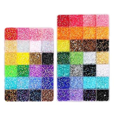 Rhinestones de Resina Color Gelatina Gemas de Fondo Plano En 3 Tamaños de 3 mm 1 Caja Coloridos Brillantes de Fondo Plano